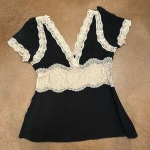 Bebe Vintage Top, Lace, Size Medium